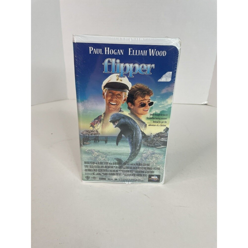 New Flipper Movie VHS Clamshell, Vintage, Sealed, Dolphin, MCA Universal